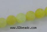 CAG7518 15.5 inches 4mm round frosted agate beads wholesale