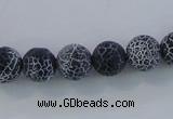 CAG7558 15.5 inches 4mm round frosted agate beads wholesale