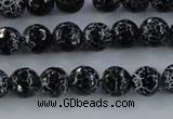 CAG7601 15.5 inches 6mm faceted round frosted agate beads wholesale