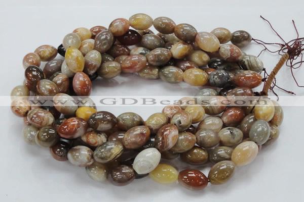 CAG773 15.5 inches 13*19mm rice yellow agate gemstone beads