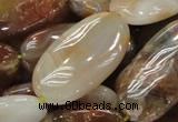 CAG783 15.5 inches 20*40mm oval yellow agate gemstone beads