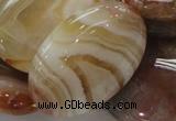 CAG785 15.5 inches 30*40mm oval yellow agate gemstone beads