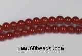 CAG7854 15.5 inches 2mm round red agate beads wholesale