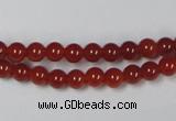 CAG7855 15.5 inches 3mm round red agate beads wholesale