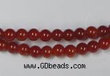 CAG7856 15.5 inches 4mm round red agate beads wholesale