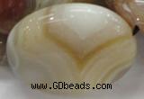 CAG786 15.5 inches 38*48mm oval yellow agate gemstone beads