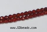 CAG7860 15.5 inches 2mm faceted round red agate beads wholesale