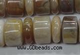 CAG787 15.5 inches 6*18mm & 12*18mm rondelle yellow agate beads