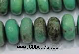 CAG7890 15.5 inches 13*18mm faceted rondelle grass agate beads