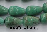 CAG7900 15.5 inches 15*20mm teardrop grass agate beads wholesale