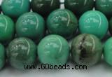 CAG7907 15.5 inches 14mm round grass agate beads wholesale