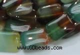 CAG791 15.5 inches 13*18mm rectangle rainbow agate gemstone beads