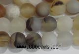 CAG8011 15.5 inches 6mm round matte Montana agate gemstone beads