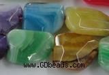 CAG8506 15.5 inches 15*20mm - 18*25mm freeform dragon veins agate beads