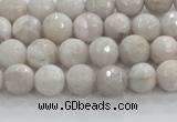 CAG8514 15.5 inches 6mm faceted round grey agate beads wholesale