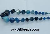 CAG8524 15.5 inches 9*10mm - 23*24mm cube dragon veins agate beads