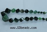 CAG8525 15.5 inches 9*10mm - 23*24mm cube dragon veins agate beads