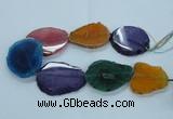 CAG8534 15.5 inches 40*45mm - 45*55mm freeform dragon veins agate beads