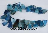 CAG8544 Top drilled 15*20mm - 25*30mm freeform dragon veins agate beads