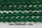 CAG8582 15.5 inches 6mm faceted round green agate gemstone beads