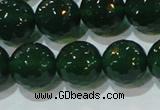 CAG8586 15.5 inches 16mm faceted round green agate gemstone beads