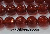 CAG8592 15.5 inches 10mm faceted round red agate gemstone beads