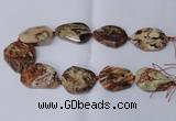 CAG8640 15.5 inches 30*40mm - 35*45mm freeform ocean agate beads