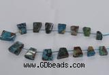 CAG8642 Top drilled 13*18mm - 20*30mm trapezoid ocean agate beads