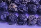 CAG8653 15.5 inches 10mm round matte blue ocean agate beads