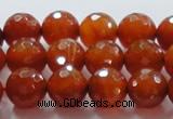 CAG866 15.5 inches faceted round 14mm agate gemstone beads