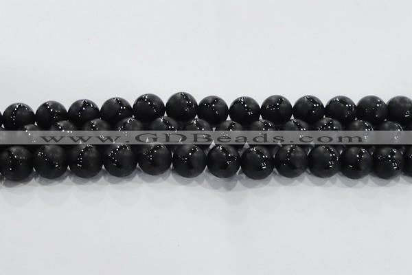 CAG8683 15.5 inches 12mm round matte tibetan agate gemstone beads