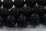 CAG8686 15.5 inches 8mm round matte tibetan agate gemstone beads