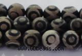 CAG8701 15.5 inches 8mm round matte tibetan agate gemstone beads