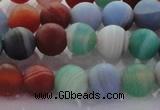 CAG8730 15.5 inches 6mm round matte madagascar agate beads