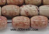 CAG8765 15.5 inches 13*18mm rice chrysanthemum agate beads