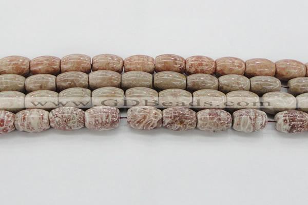 CAG8766 15.5 inches 15*20mm rice chrysanthemum agate beads