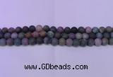 CAG8863 15.5 inches 10mm round matte india agate beads