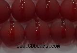 CAG8903 15.5 inches 10mm round matte red agate beads wholesale