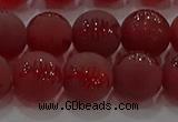 CAG8907 15.5 inches 6mm round matte red agate beads wholesale