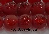 CAG8914 15.5 inches 8mm round matte red agate beads wholesale