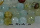 CAG8994 15.5 inches 6mm faceted round fire crackle agate beads