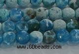 CAG9000 15.5 inches 6mm faceted round fire crackle agate beads