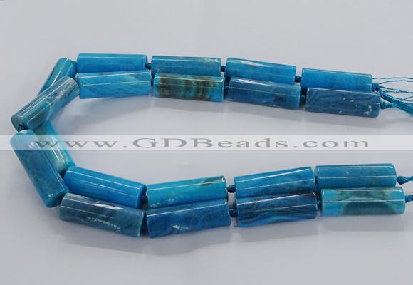 CAG9088 15.5 inches 12*46mm - 13*48mm tube dragon veins agate beads