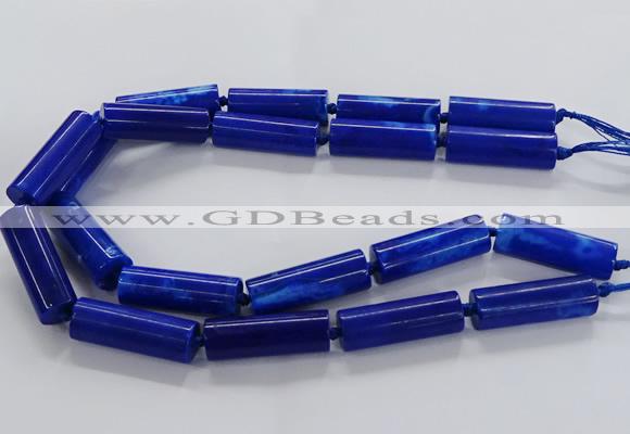 CAG9090 15.5 inches 12*46mm - 13*48mm tube dragon veins agate beads