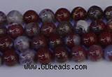 CAG9120 15.5 inches 4mm round red lightning agate beads