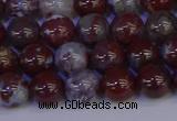 CAG9122 15.5 inches 8mm round red lightning agate beads