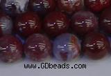 CAG9124 15.5 inches 12mm round red lightning agate beads