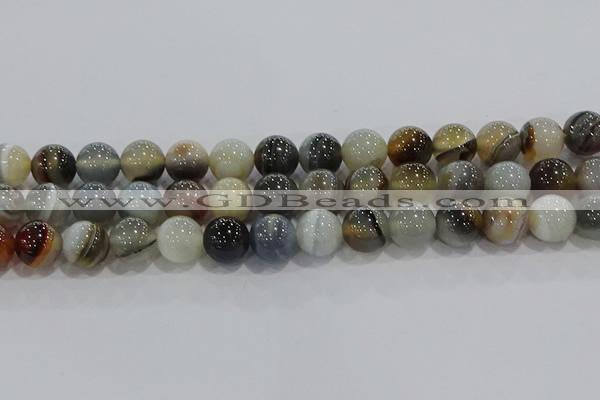 CAG9152 15.5 inches 14mm round line agate beads wholesale