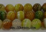 CAG9164 15.5 inches 8mm round line agate beads wholesale