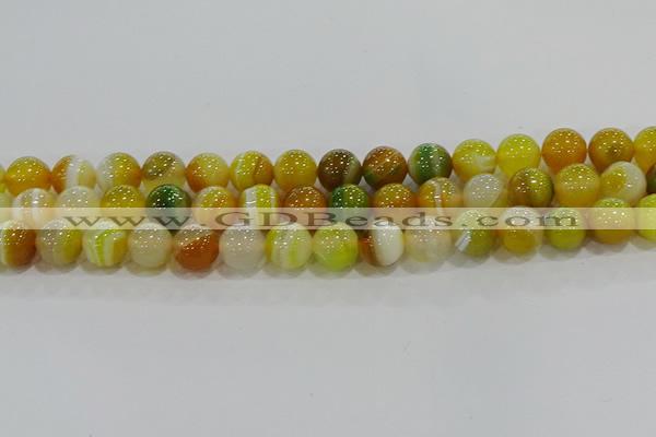 CAG9166 15.5 inches 12mm round line agate beads wholesale